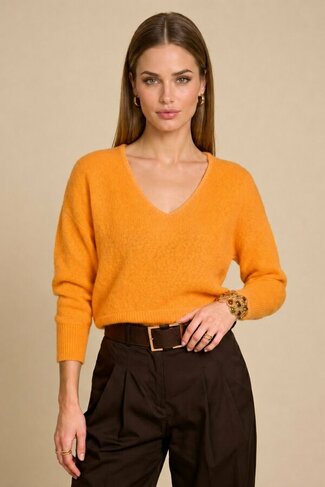 Due Amanti pull Jule fluo orange FW26
