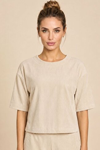 Due Amanti t-shirt Branko cream FW26