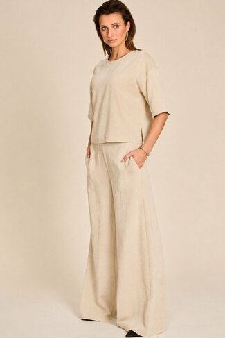 Due Amanti t-shirt Branko cream FW26