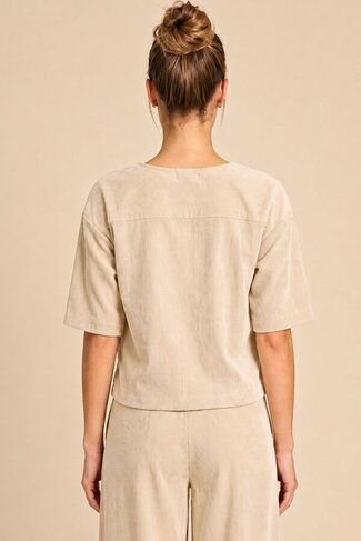 Due Amanti t-shirt Branko cream FW26