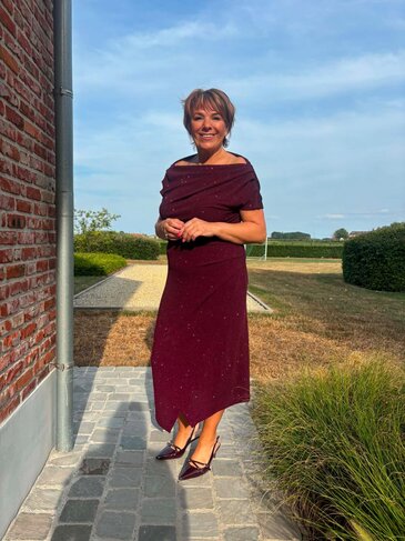 Rinascimento kleed edeny bordeaux FW26