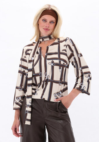 K-Design bloes ronde hals met sjaaltje en print FW26