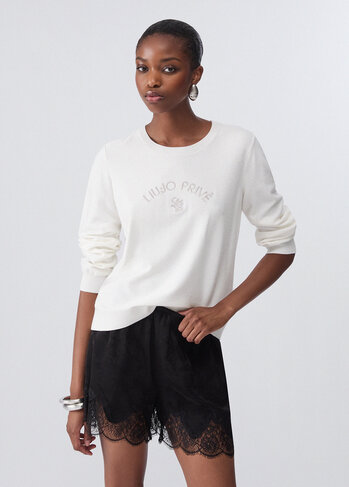 Liu-Jo pull maglia bianco iana FW26