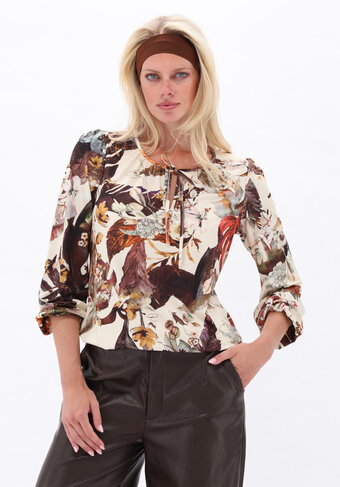 K-Design bloes ronde hals met botanische print FW26