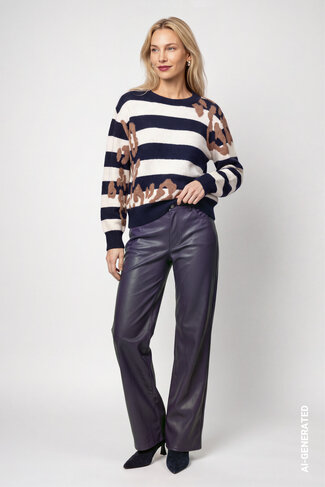 Monari pull ringle + leo dark blue FW26
