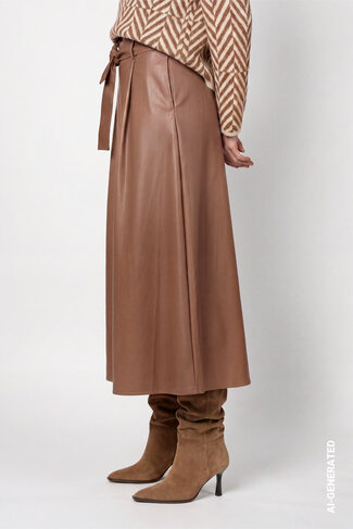 Monari rok leder imitatie tiramisu FW26