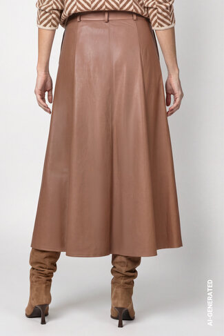 Monari rok leder imitatie tiramisu FW26