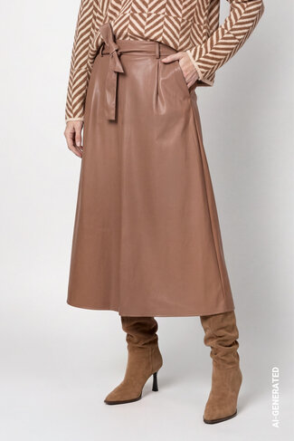 Monari rok leder imitatie tiramisu FW26