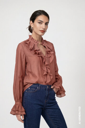 Monari bloes volants tiramisu FW26