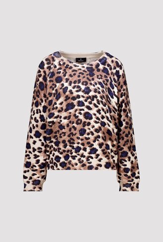 Monari pull leo ronde nek tiramisu patroon FW26