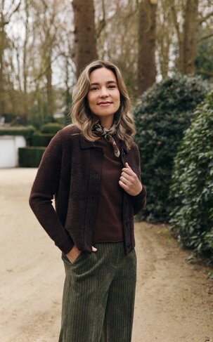 Comme Ca caridigan Kitty brown FW26