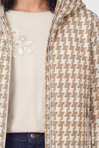 Monari jas sesame patroon FW26