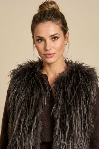 Due Amanti bodywarmer Josefine brown FW26