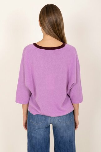Due Amanti pull Sabina lilla+bordeaux FW26