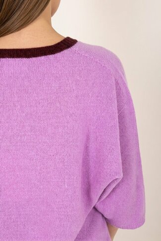 Due Amanti pull Sabina lilla+bordeaux FW26