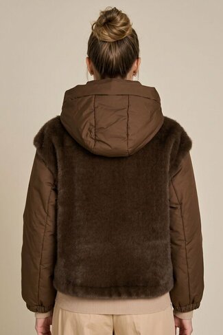 Due Amanti jacket Jade brown FW26