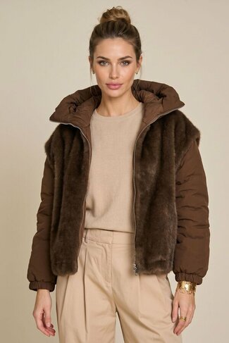 Due Amanti jacket Jade brown FW26