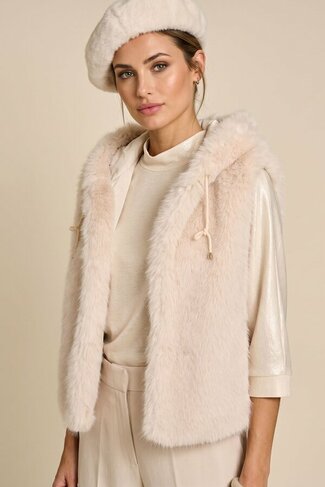 Due Amanti mouwloos jacket Jenny ecru FW26