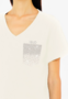 Liu-Jo t-shirt suikerwit v-hals studs & strass FW24