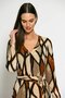 Batida kleed earth tone shapes print 1753 FW24