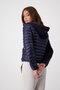 Monari jas gewatteerd met kap donker blauw FW24