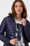 Monari jas gewatteerd met kap donker blauw FW24