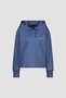 Monari sweater basic NYC met kap moonlight blauw FW24