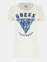 Guess t-shirt roses cream white FW24