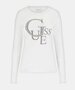 Guess t-shirt logo lange mouw puur wit FW24