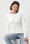 Monari sweater met tekst wit FW24