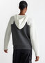 Liu-Jo sweater wol met rits en kap grijs FW24