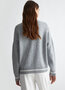 Liu-Jo sweater v-hals logo wol licht grijs FW24