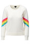K-Design pull ronde hals met regenboos ecru SS25