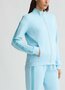 Liu-Jo sweater met steentjes lichtblauw SS25 felpa aperta