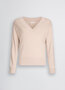 Liu-Jo trui van katoen en wol beige SS25