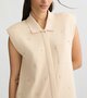 Liu-Jo kleed hemd met logo en strass steentjes natural beige SS25