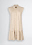 Liu-Jo kleed hemd met logo en strass steentjes natural beige SS25