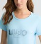 Liu-Jo t-shirt moda cyrstal blue SS25