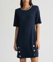 Liu-Jo jurk met knopen donkerblauw SS25
