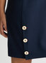 Liu-Jo jurk met knopen donkerblauw SS25