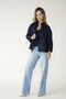 Due Amanti blouse April Navy button SS25