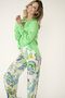 Due Amanti blouse Maja-chlorophyll v-neck SS25