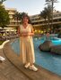 Due Amanti long dress sleeveless Elodie blond wood SS25
