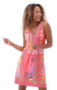 K-Design jurk mouwloos met design roze SS25