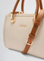 Liu-Jo handtas met bijpassende clutch cream/bruin SS25