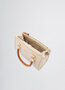 Liu-Jo handtas met bijpassende clutch cream/bruin SS25