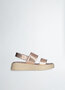 Liu-Jo sandaal plateau met pailletten roze SS25