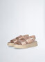 Liu-Jo sandaal plateau met pailletten roze SS25