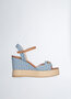 Liu-Jo sandaal plateau Karen monogram wedge SS25