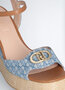 Liu-Jo sandaal plateau Karen monogram wedge SS25